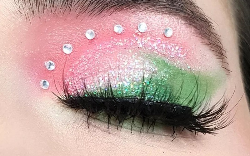 Red and Green Glitter Combo